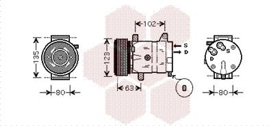 Van Wezel 4300K404 - Kompressori, ilmastointilaite inparts.fi