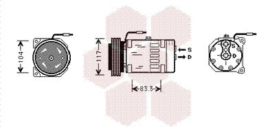 Van Wezel 4300K403 - Kompressori, ilmastointilaite inparts.fi