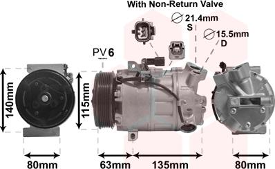 Van Wezel 4300K487 - Kompressori, ilmastointilaite inparts.fi