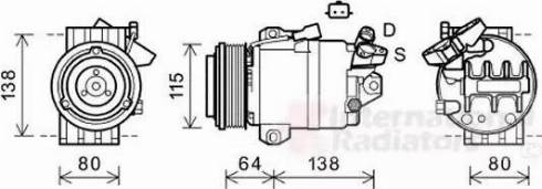 Van Wezel 4300K565 - Kompressori, ilmastointilaite inparts.fi