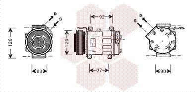 Van Wezel 4300K046 - Kompressori, ilmastointilaite inparts.fi