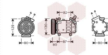 Van Wezel 4300K080 - Kompressori, ilmastointilaite inparts.fi