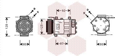 Van Wezel 4300K037 - Kompressori, ilmastointilaite inparts.fi