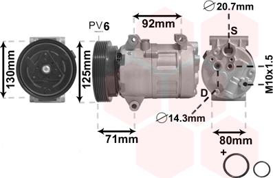 Van Wezel 4300K103 - Kompressori, ilmastointilaite inparts.fi