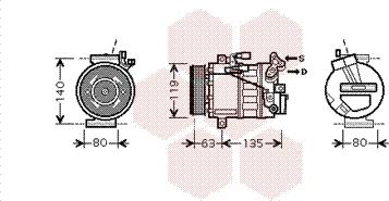 Van Wezel 4300K392 - Kompressori, ilmastointilaite inparts.fi