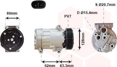 Van Wezel 4300K369 - Kompressori, ilmastointilaite inparts.fi