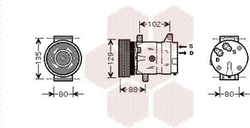 Van Wezel 4300K367 - Kompressori, ilmastointilaite inparts.fi