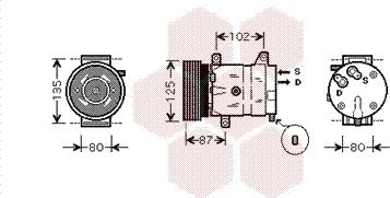 Van Wezel 4300K311 - Kompressori, ilmastointilaite inparts.fi