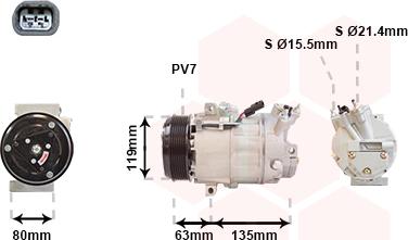 Van Wezel 4300K389 - Kompressori, ilmastointilaite inparts.fi