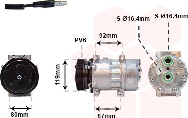 Van Wezel 4300K283 - Kompressori, ilmastointilaite inparts.fi