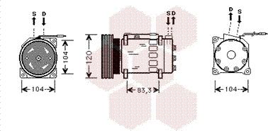 Van Wezel 4300K282 - Kompressori, ilmastointilaite inparts.fi