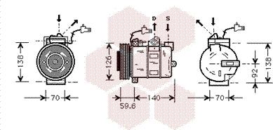 Van Wezel 4700K054 - Kompressori, ilmastointilaite inparts.fi