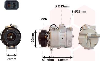 Van Wezel 4700K065 - Kompressori, ilmastointilaite inparts.fi