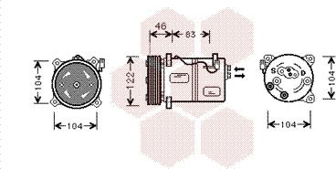 Van Wezel 5900K095 - Kompressori, ilmastointilaite inparts.fi