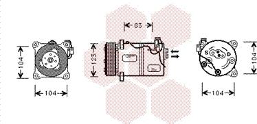 Van Wezel 5900K059 - Kompressori, ilmastointilaite inparts.fi