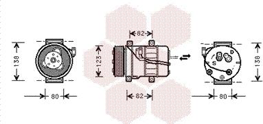 Van Wezel 5900K054 - Kompressori, ilmastointilaite inparts.fi