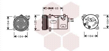 Van Wezel 5900K030 - Kompressori, ilmastointilaite inparts.fi