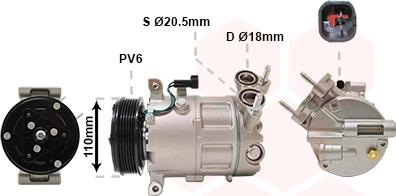 Van Wezel 5900K192 - Kompressori, ilmastointilaite inparts.fi