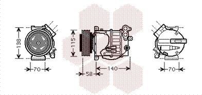 Van Wezel 5900K144 - Kompressori, ilmastointilaite inparts.fi