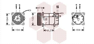 Van Wezel 5900K109 - Kompressori, ilmastointilaite inparts.fi