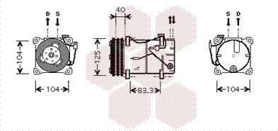 Van Wezel 5900K119 - Kompressori, ilmastointilaite inparts.fi