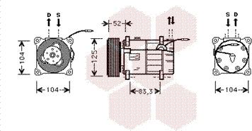 Van Wezel 5900K122 - Kompressori, ilmastointilaite inparts.fi