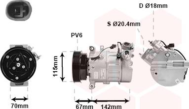 Van Wezel 5901K002 - Kompressori, ilmastointilaite inparts.fi