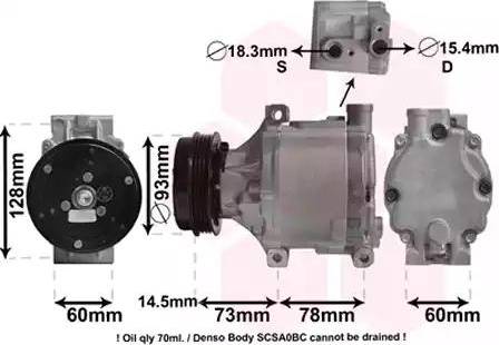 Van Wezel 5100K099 - Kompressori, ilmastointilaite inparts.fi