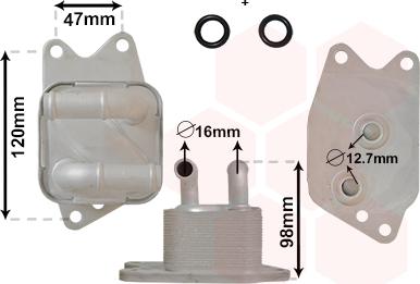 Van Wezel 58003405 - Öljynjäähdytin, autom. vaihteisto inparts.fi