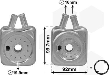 Van Wezel 58003215 - Moottoriöljyn jäähdytin inparts.fi