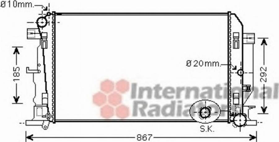 Van Wezel 58002282 - Jäähdytin,moottorin jäähdytys inparts.fi