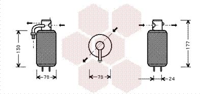 Van Wezel 5800D051 - Kuivain, ilmastointilaite inparts.fi