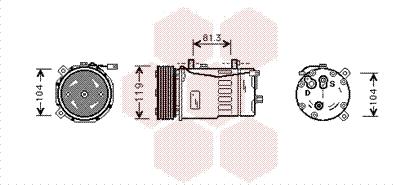 Van Wezel 5800K046 - Kompressori, ilmastointilaite inparts.fi