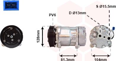 Van Wezel 5800K164 - Kompressori, ilmastointilaite inparts.fi