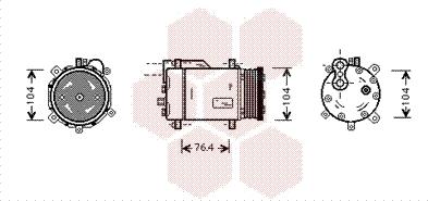 Van Wezel 5800K170 - Kompressori, ilmastointilaite inparts.fi