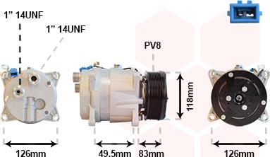 Van Wezel 5800K303 - Kompressori, ilmastointilaite inparts.fi