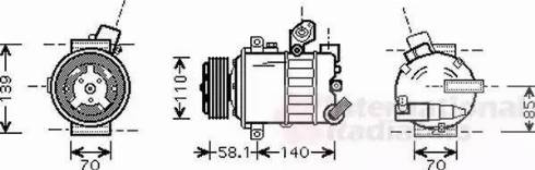 Van Wezel 5800K302 - Kompressori, ilmastointilaite inparts.fi