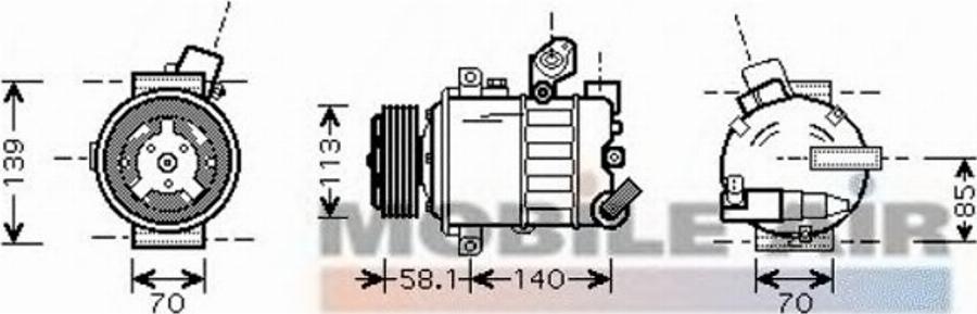 Van Wezel 5800K285 - Magneettikytkin, ilmastointikompressori inparts.fi