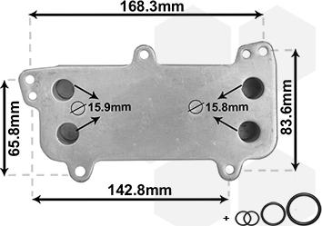 Van Wezel 58013707 - Moottoriöljyn jäähdytin inparts.fi