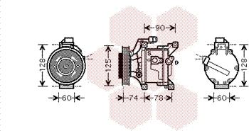 Van Wezel 5300K445 - Kompressori, ilmastointilaite inparts.fi