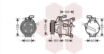 Van Wezel 5300K447 - Kompressori, ilmastointilaite inparts.fi