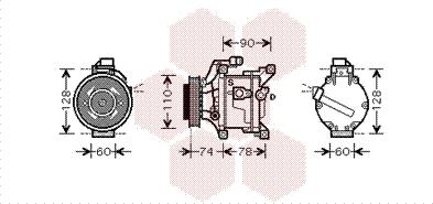 Van Wezel 5300K450 - Kompressori, ilmastointilaite inparts.fi