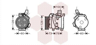 Van Wezel 5300K451 - Kompressori, ilmastointilaite inparts.fi