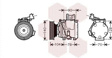 Van Wezel 5300K438 - Kompressori, ilmastointilaite inparts.fi