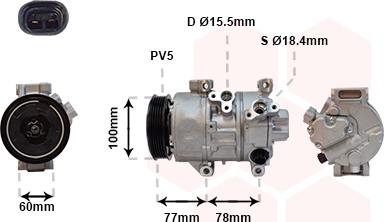 Van Wezel 5300K584 - Kompressori, ilmastointilaite inparts.fi