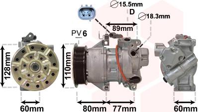 Van Wezel 5300K626 - Kompressori, ilmastointilaite inparts.fi