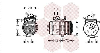 Van Wezel 5300K388 - Kompressori, ilmastointilaite inparts.fi