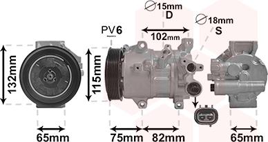 Van Wezel 5301K701 - Kompressori, ilmastointilaite inparts.fi