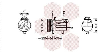 Van Wezel 5200K069 - Kompressori, ilmastointilaite inparts.fi