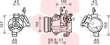 Van Wezel 5200K129 - Kompressori, ilmastointilaite inparts.fi